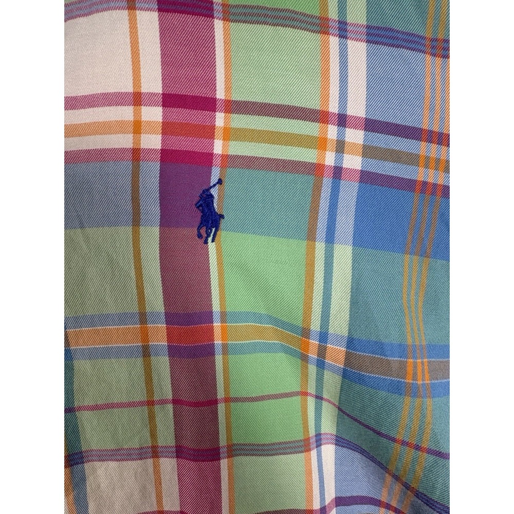 Ralph Lauren Mens Classic Fit Size XXL Plaid Long Sleeve Button Shirt Colorful - Picture 5 of 11